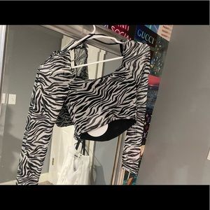 Princess Polly Long Sleeve Zebra top